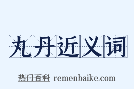 丸丹近义词是什么意思的图片